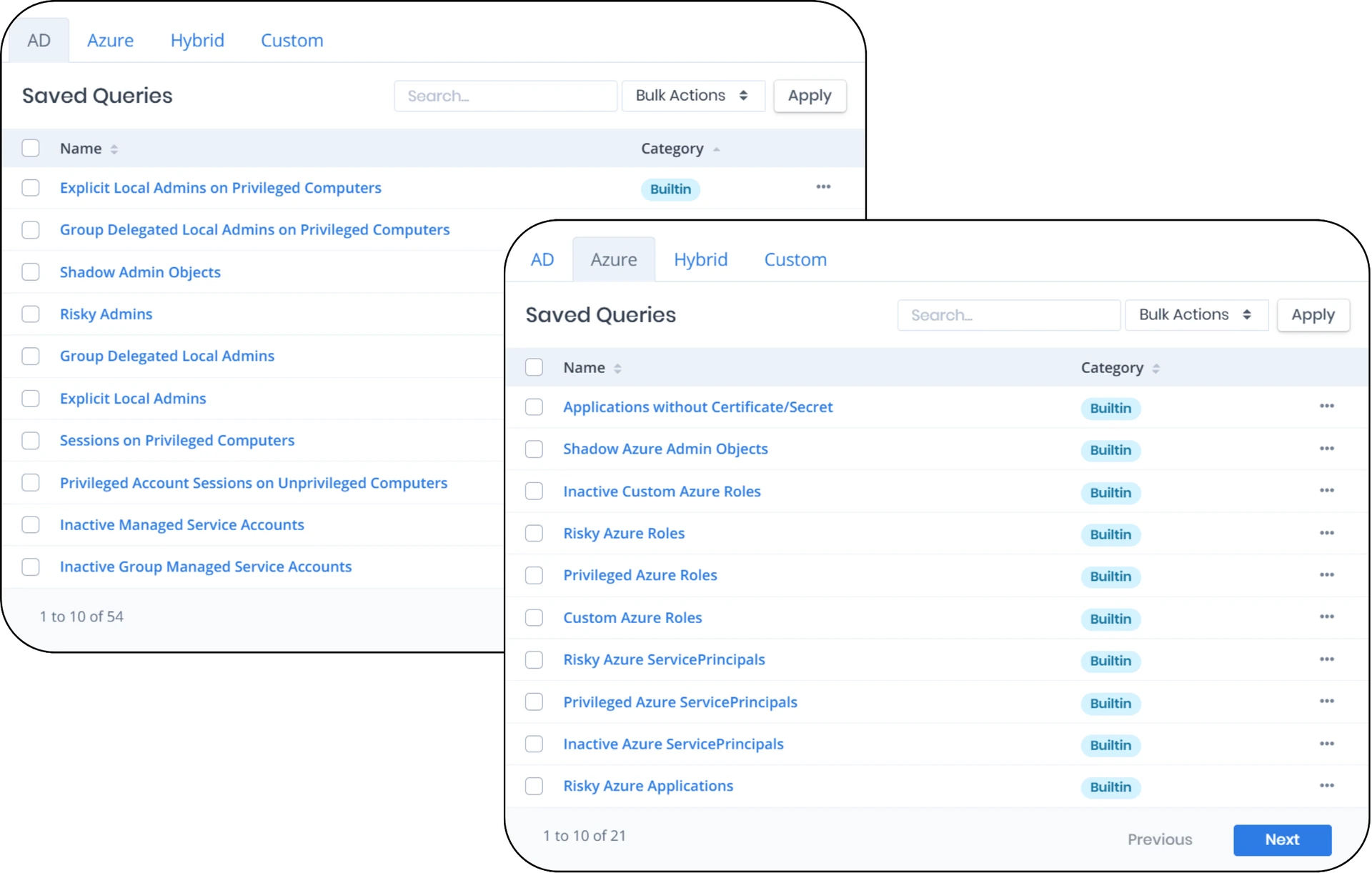 Built-in Identity Reports